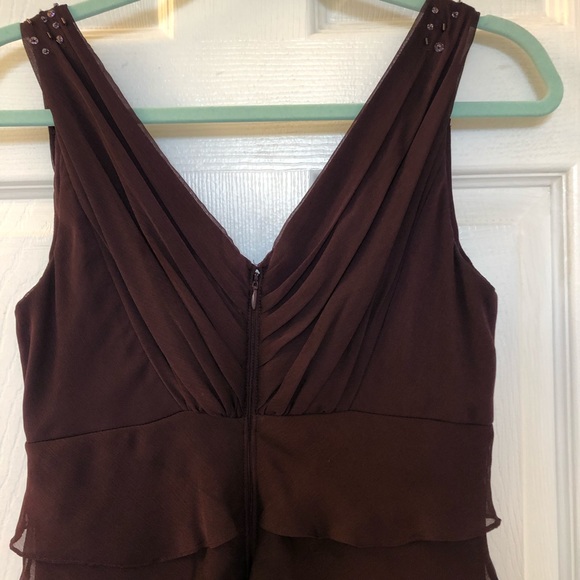 Purple floor length tiered evening dress, size 6 - Picture 4 of 8